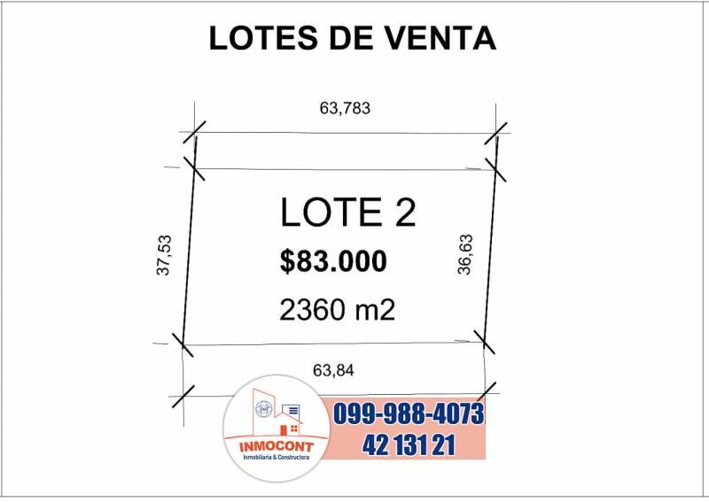 T254 Lotes de venta disponibles Frente a vía principal Sector Tarqui